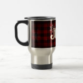 JOY of Kerstmis Elegant Red buffalo plaid Reisbeker (Links)