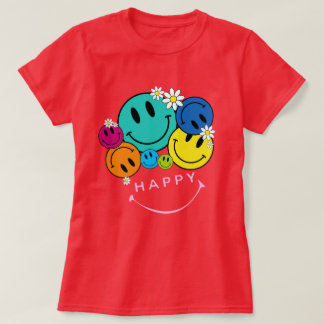 😊 Joy of Smiles – Positive Vibes Women’s Basic T- T-shirt