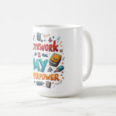 Joy of Studeren -no7 Custom-Cut Vinyl Sticker Koffiemok (Voorkant rechts)