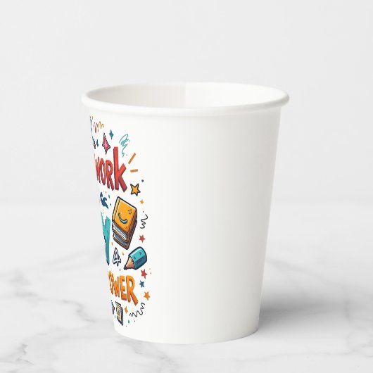 Joy of Studeren -no7 Custom-Cut Vinyl Sticker Papieren Bekers (Links)