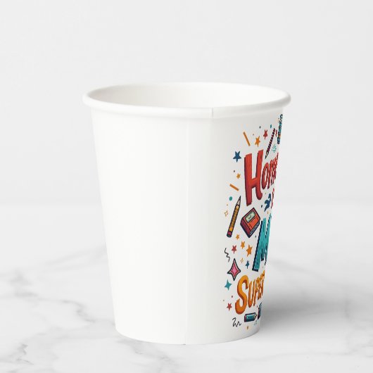 Joy of Studeren -no7 Custom-Cut Vinyl Sticker Papieren Bekers (Rechts)