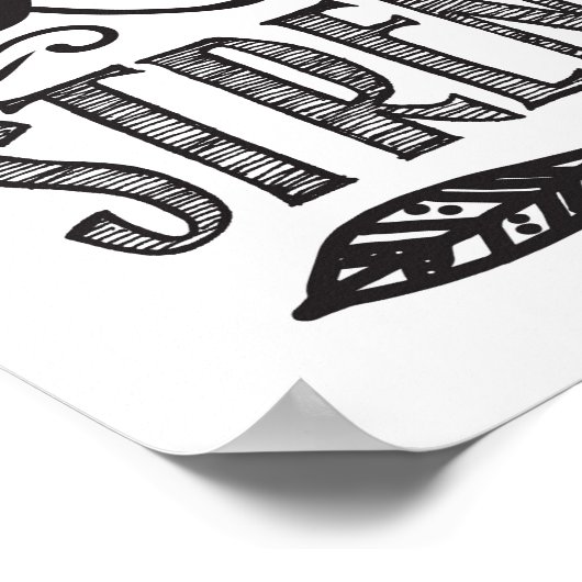 Joy of the Lord Calligraphy Art Poster (Hoek)