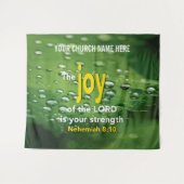 JOY OF THE LORD Christelijk Church Wall Art Wandkleed (Voorkant (horizontaal))