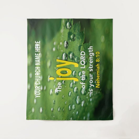 JOY OF THE LORD Christelijk Church Wall Art Wandkleed (Voorkant)