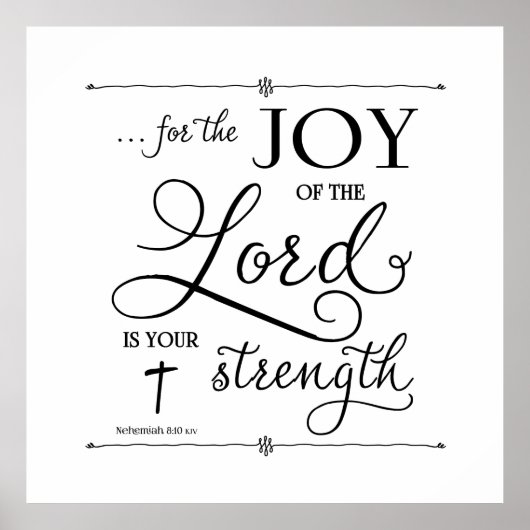 Joy of the Lord - Nehemiah 8:10 Poster (Voorkant)