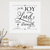 Joy of the Lord - Nehemiah 8:10 Poster (Keuken)