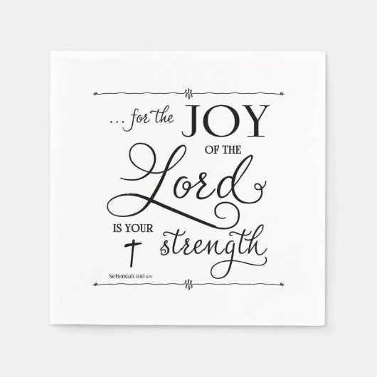 Joy of the Lord - Nehemiah 8:10 Servetten (Voorkant)