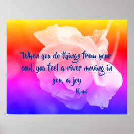 Joy of the Soul Roos Inspirerend Quote Poster