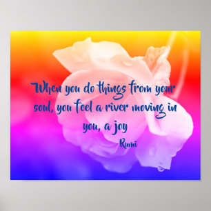 Joy of the Soul Roos Inspirerend Quote Poster