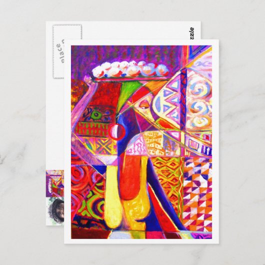 JOY OF TRADING Briefkaart BY MOJI GBADAMOSI OKUBUL (Voorkant / Achterkant)