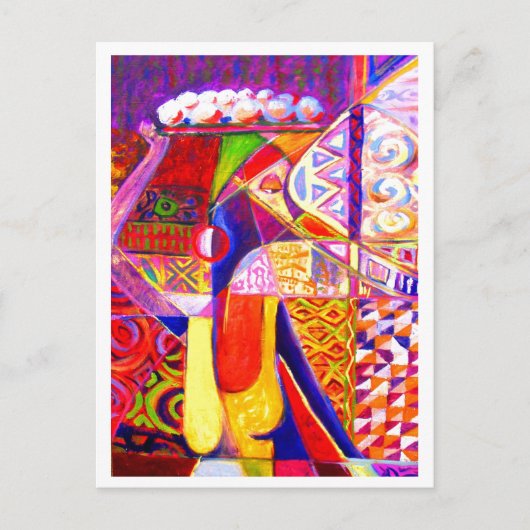 JOY OF TRADING Briefkaart BY MOJI GBADAMOSI OKUBUL (Voorkant)