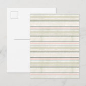 Joy of White Watercolor Stripes Pattern Briefkaart (Voorkant / Achterkant)