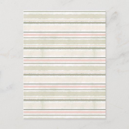 Joy of White Watercolor Stripes Pattern Briefkaart (Voorkant)