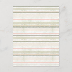 Joy of White Watercolor Stripes Pattern Briefkaart