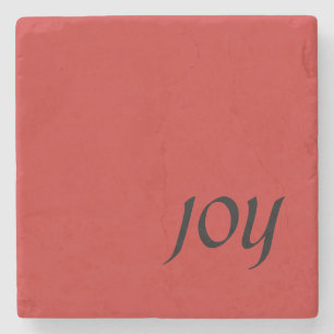 "JOY"-Onderzetter op het Rode Plein voor kerstmarm Stenen Onderzetter