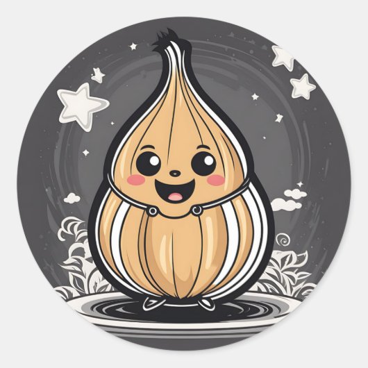 Joy Onion Avontuur Ronde Sticker (Voorkant)