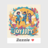 Joy op maat gesneden vinyl sticker (Vel)