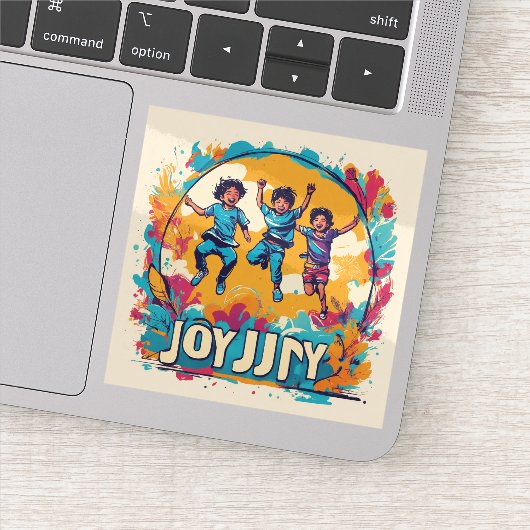 Joy op maat gesneden vinyl sticker (Detail)