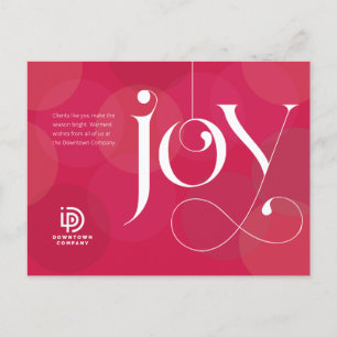 Joy Ornament Business Holiday Briefkaart