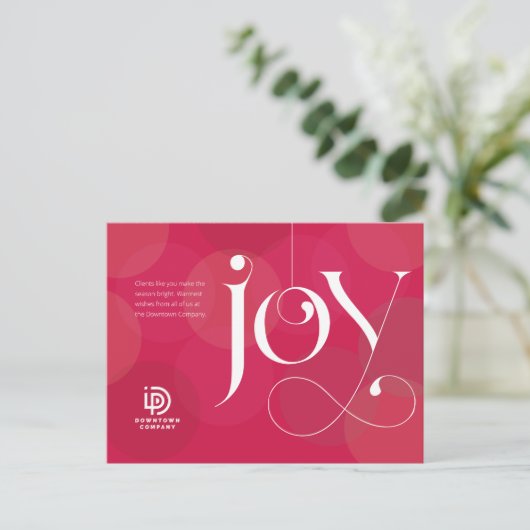 Joy Ornament Business Holiday Briefkaart (Staand voorkant)