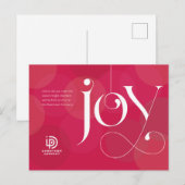 Joy Ornament Business Holiday Briefkaart (Voorkant / Achterkant)