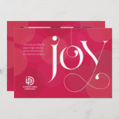 Joy Ornament Business Holiday Card Feestdagenkaart (Voorkant / Achterkant)