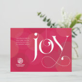 Joy Ornament Business Holiday Card Feestdagenkaart (Staand voorkant)
