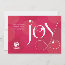 Joy Ornament Business Holiday Card Feestdagenkaart