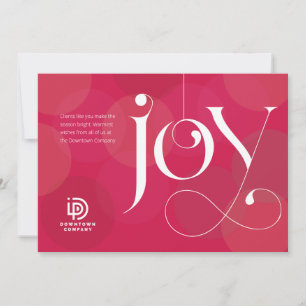 Joy Ornament Business Holiday Card Feestdagenkaart