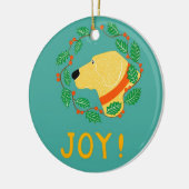 Joy Ornament met gele lab-Stephen Huneck (Links)