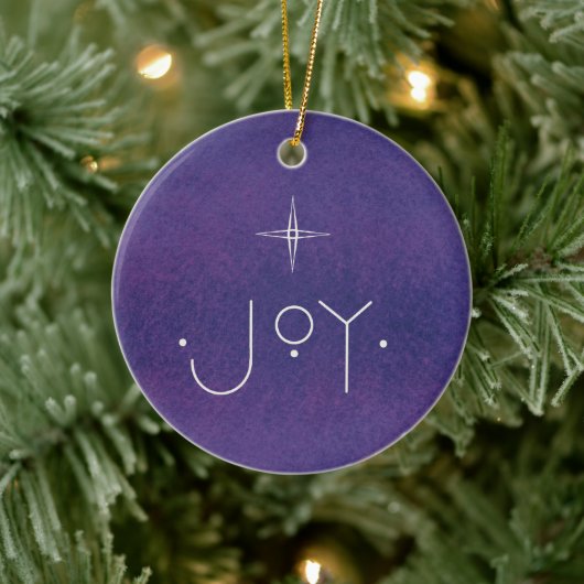 JOY Ornament, MET PERSOONLIJKE BOODSCHAP Keramisch Ornament (Boom)