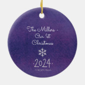 JOY Ornament, MET PERSOONLIJKE BOODSCHAP Keramisch Ornament (Achterkant)