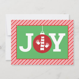 JOY Ornament Stripes Chiropractic kerstflat Feestdagenkaart