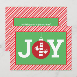 JOY Ornament Stripes Chiropractic kerstflat Feestdagenkaart