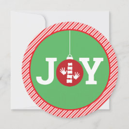JOY Ornament Stripes Chiropractic kerstRound Feestdagenkaart