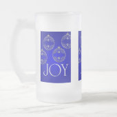 Joy Ornaments on cobalt blue elegant Matglas Bierpul (Links)