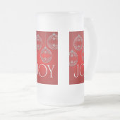 Joy Ornaments on ruby red elegant Matglas Bierpul (Voorkant rechts)