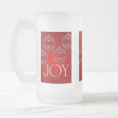 Joy Ornaments on ruby red elegant Matglas Bierpul (Links)