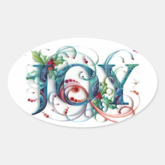 Joy Ovale Sticker (Voorkant)