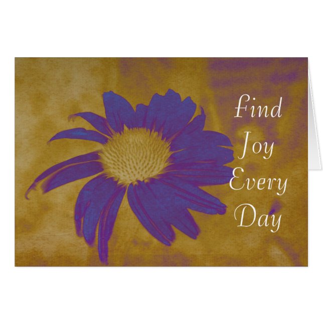 Joy Paars Flower Card (Voorkant Horizontaal)