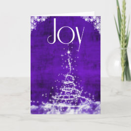 Joy Paarse Feestdagen Kaart