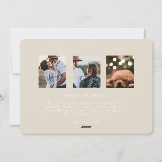 JOY Pas getrouwd is net getrouwd met kerst Kaart (Achterkant)