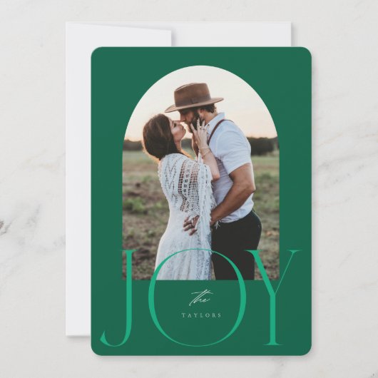 JOY Pas getrouwd is net getrouwd met kerst Kaart (Voorkant)