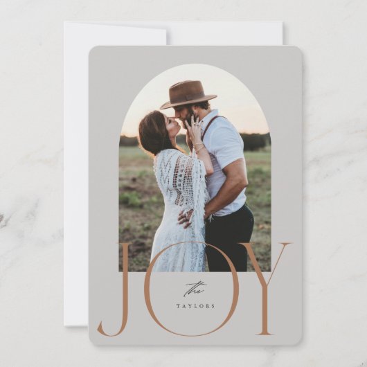 JOY Pas getrouwd is net getrouwd met kerst Kaart (Voorkant)