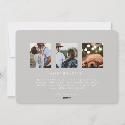 JOY Pas getrouwd is net getrouwd met kerst Kaart (Achterkant)