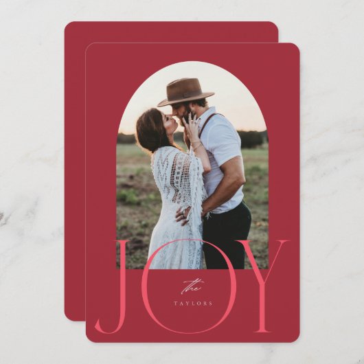 JOY Pas getrouwd is net getrouwd met kerst Kaart (Voorkant / Achterkant)