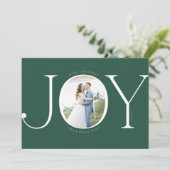 Joy Pas getrouwd Kerstmis Fotokaart Feestdagenkaart (Staand voorkant)