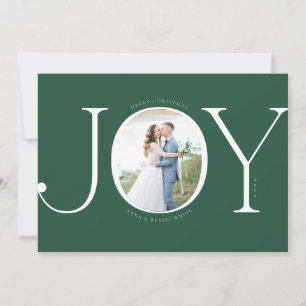 Joy Pas getrouwd Kerstmis Fotokaart Feestdagenkaart