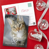 Joy Paw Print Brusch Cat Lover Simple Pet Feestdagenkaart