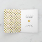 JOY Paws Gold | Pet Lovers Four Photo Collage Feestdagen Kaart (Binnen)